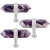 Rockcloud Pack of 2 Crystal Point Stone Drawer Knobs with