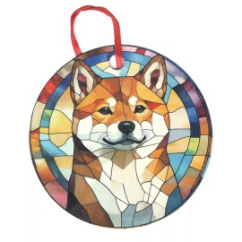 Gulf Coast Laser Graphics Shiba Inu 5 Holographic Dog Ornament