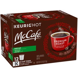 McCafé Decaf Premium Medium Roast K-Cup Coffee Pods (12 Pods)