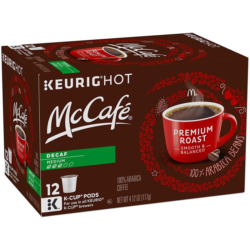 McCafé Decaf Premium Medium Roast K-Cup Coffee Pods (12 Pods)