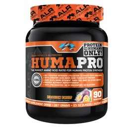 ALR Industries Humapro | Amino Acids Protein Matrix for Humans | 99% Utilization for Lean Muscle | Vegan, Gluten Free | 667g / 90 Servings (Passion Fruit)