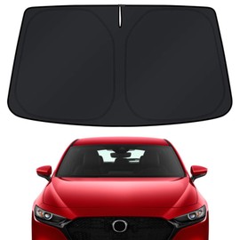 Windshield Sun Shade for Mazda 3 2019-2025 - Sunshade Compatible with Mazda 3 Foldable Front Window Sunshade Sun Visor Protector Block UV Rays Keep Your Car Cooler Car Accessories