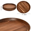 11-Inch Set of 4 Acacia Wood Dinner Plate Set Round