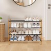 STORAGE MANIAC Expandable Shoe Rack, 12 Pairs Stackable Small Shoe