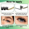 Lash Clusters 96pcs Individual Lashes D Curl 14mm Eyelash Clusters
