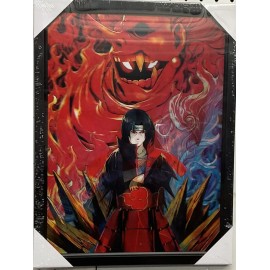 3 dimension 3d lenticular framed pictures. 13”x17” Naruto/Uchiha