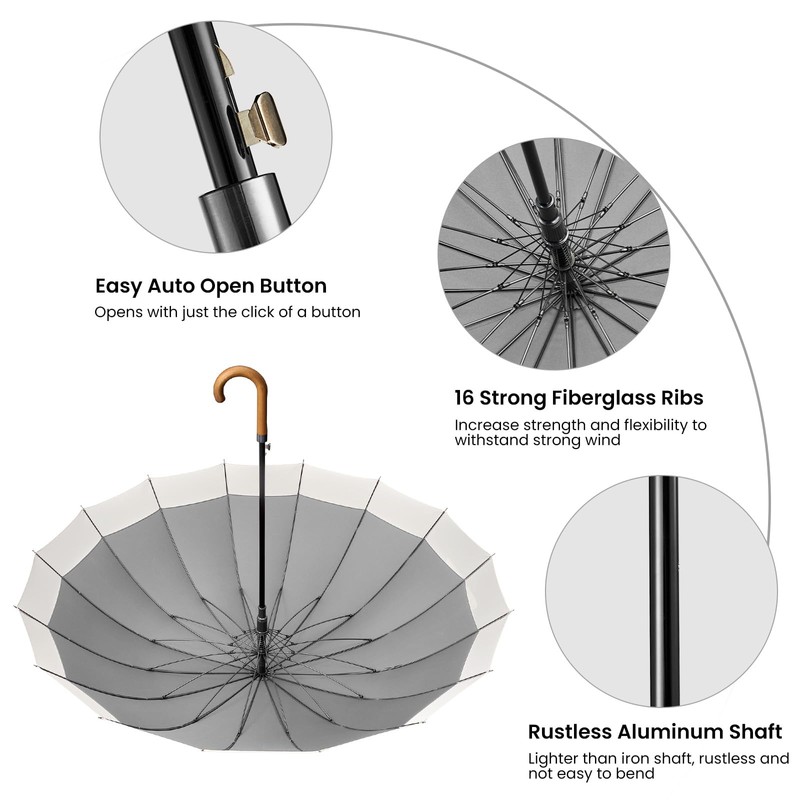 G4Free 54 Inch Large Windproof Umbrella for 2 Persons, 16