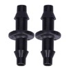 Deror 100pcs 4/7 Hose Connector 2 Way Watering Drip Connector