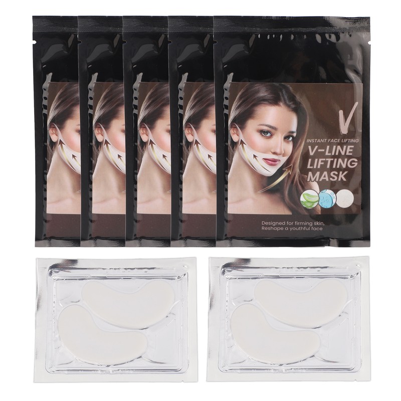 5pcs V Line Lifting Mask 2 Pairs Eye Mask Firm