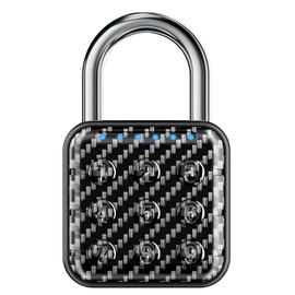 Combination Lock, Combination Lock for Locker, Locker Lock & Gym Locker Lock - High Security, Easy to Use for Gym, School, Travel, Outdoor - Black Carbon Fiber