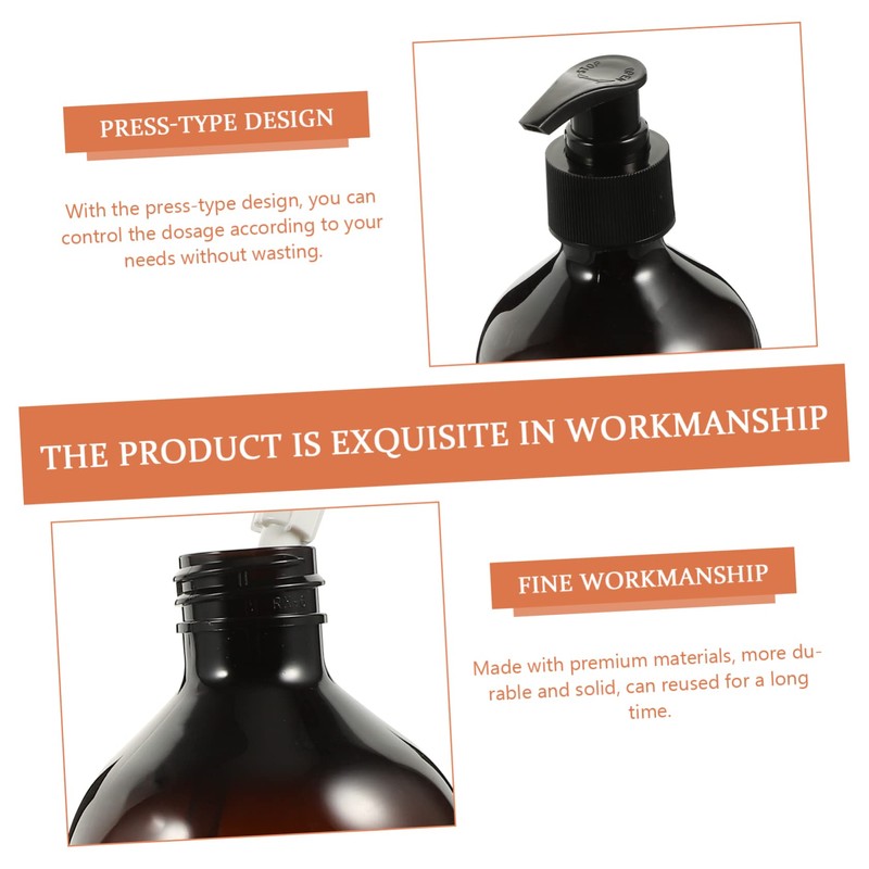 Baluue 2sets Mini Airless Pump Bottle Dispenser Refillable Soap Shampoo