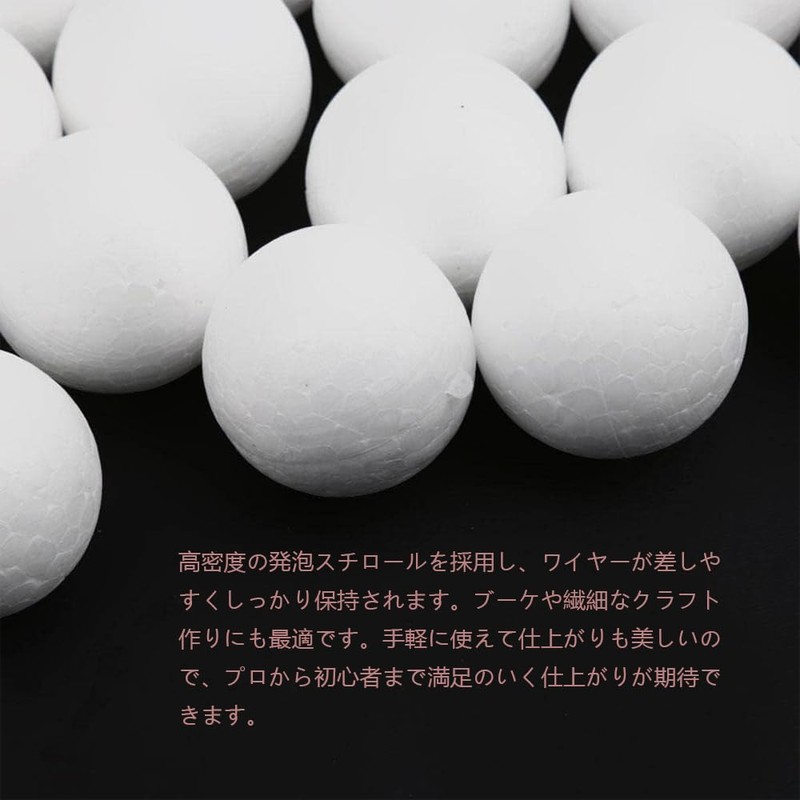 25pcs Styrofoam Spheres Set 5cm White Model Craft Foam Spheres