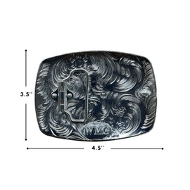 WMG Silver Metal Tone Fashion Unisex Belt Buckles (Texas Flag)