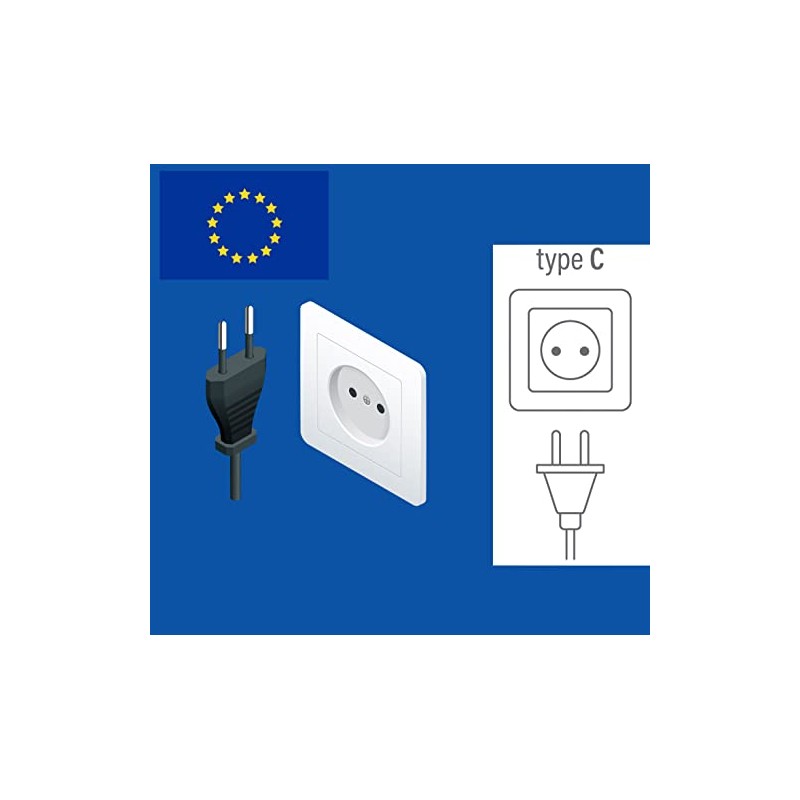 Euro Plug, Power Cable 2 m, Foot Switch
