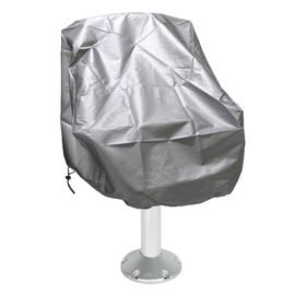 COOSOO Boat Seat Cover Waterproof Outdoor Pedestal Pontoon Captain Boat Bench Chair Seat Cover 600D Captain's Chair Fishing Chair Protective Cover with Drawstring Hem (1)