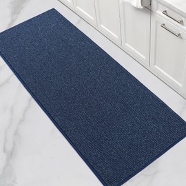 BEQHAUSE Kitchen Runner Rugs 24"x60", Non-Slip Kitchen Mats for Floor, Super Absorbent and Stain Resistant Kitchen Rugs, Machine Washable Rugs for Kitchen, Hallway, Laundry & Sink, Blue