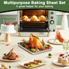 Baking Sheet Tray with Cooling Rack Set (2 Pans +