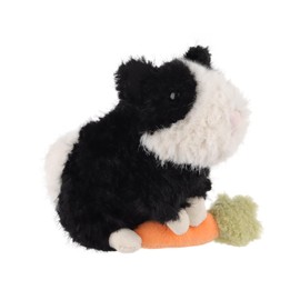 Apricot Lamb Guinea Pig Zhima Plush Toys for Children, Soft Cute Cuddly Toy for Baby Girls and Boys, Fluffy Guinea Pigs, Black, 12 cm