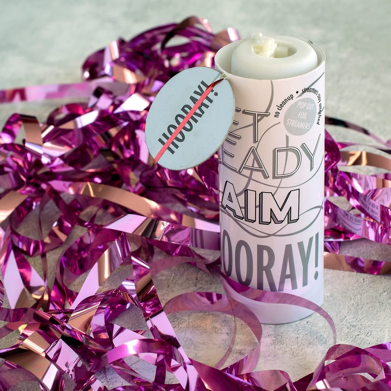 Simplicity 50-10010 Pink Foil No-Mess Celebration Pop-Out Streamers Pack of