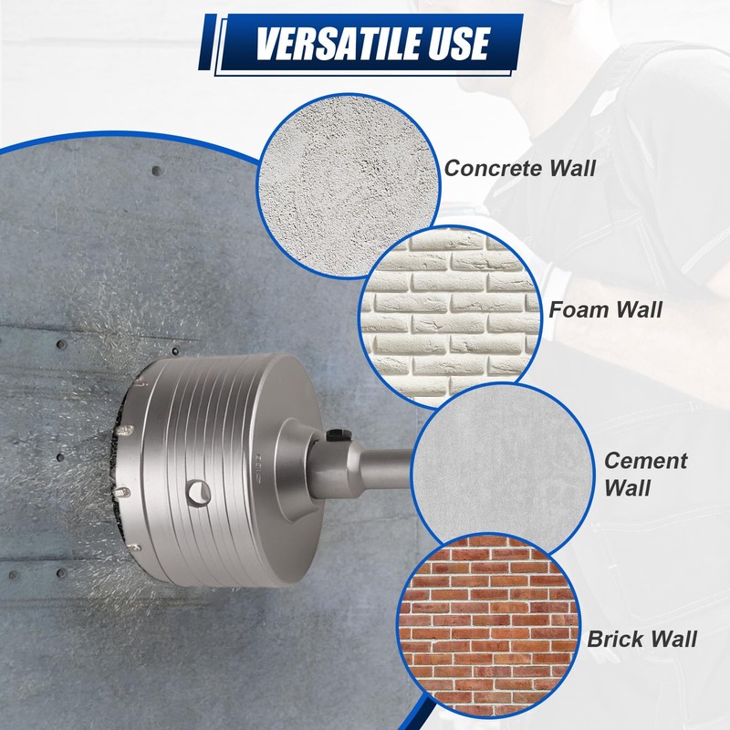 Luney 20PCS Concrete Hole Saw Kits, 30 40 50 65