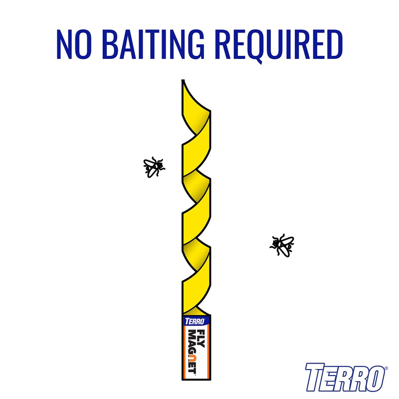 TERRO T518 Fly Magnet Sticky Fly Paper Fly Trap, 8