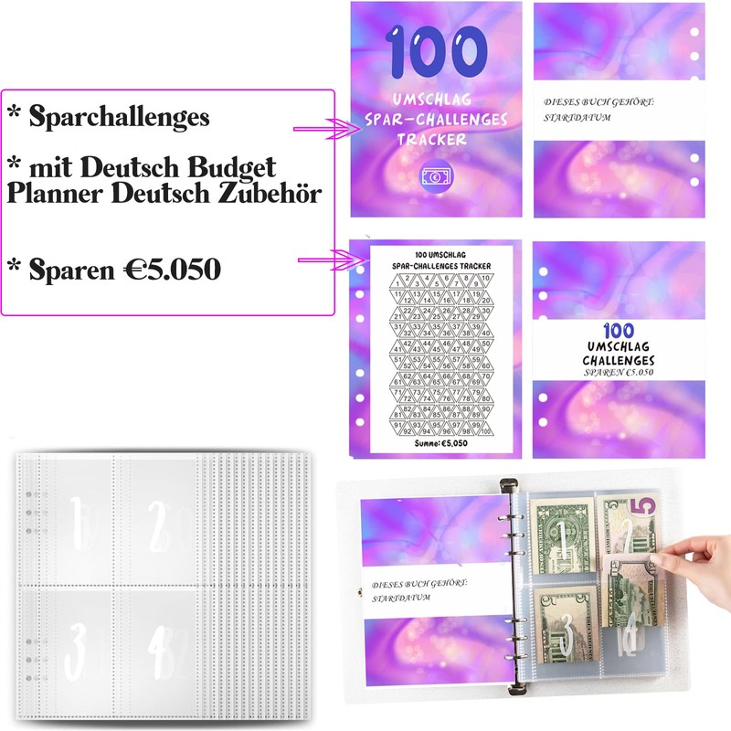 Budget Planner German A5 Budget Planner Money Organiser Ring Binder