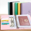 Vegaplace A5 Macaron Binder, 6-Hole PU Leather Notebook Binder, Durable,