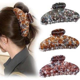 3PCS Large Claw Clips For Thick Hair Strong Grip Hair Clip For Thick Hair Women Hair Clips Claw For Thin Hair Hair Claws Clips