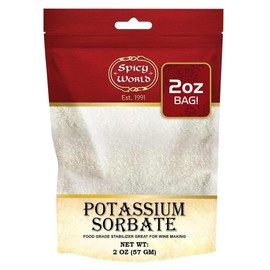 Potassium Sorbate 2 Oz - Food Grade - Great Wine Stabilizer, Preservative for Gummies, Mead, Cider - by Spicy World