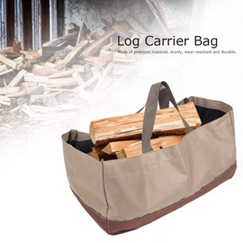 Locadence Log Tote Bag, Large Capacity Water Resistant Oxford Cloth Firewood Carrier Log Holder, Portable Twigs Branch Storage Bag for Camping