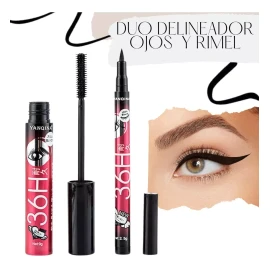 Universo en Linea Duo Delineador Ojos Y Rimel Larga Duración Waterproof