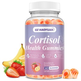 Cortisol Supplements for Women & Men - Cortisol Gummies with Magnesium Glycinate, Ashwagandha, L-Theanine, Vitamin B Complex for Relaxation, Sleep, Calm Mood & Focus - Vegan, Sugar Free Filled Gummies
