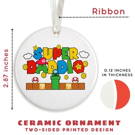 Dad Ornaments - Dad Ornament, Dad Christmas Ornament, Christmas Ornament for Dad - Dad Christmas Ornaments 2024 - Dad Christmas Ornaments from Daughter, Son - Dad Gifts - Ceramic Christmas Ornament