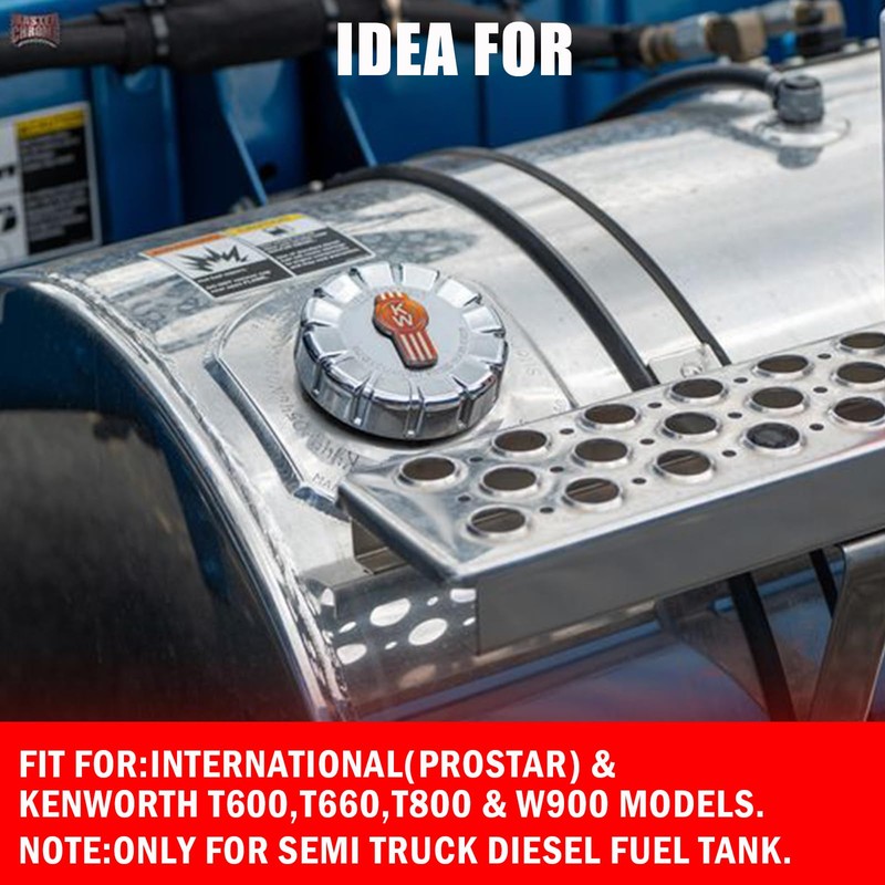 Vitonsbay Locking Fuel Cap,3" Nominal，Vented,Aluminum Fuel Cap Fit for Kenworth