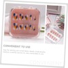Baluue 6pcs Nail Storage Organizer Box Portable Nail Holders Storage