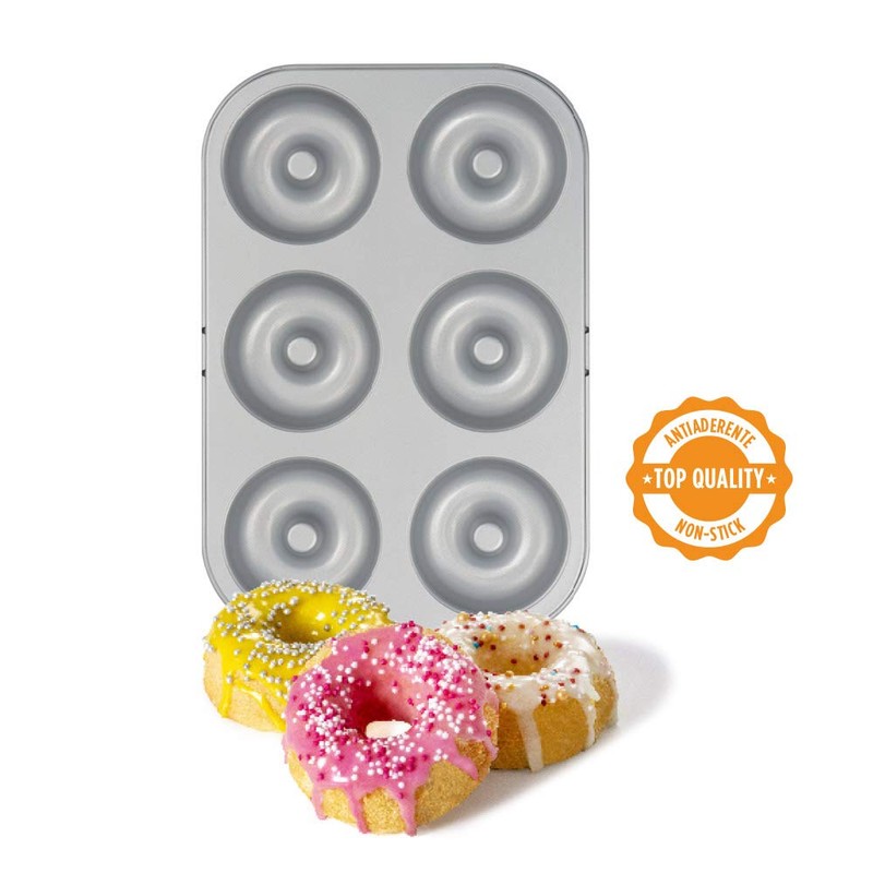 Decora 0070036 ANTIHAFT-BACKFORM DOUGHNUT 6ER HOHLRAUM Ø 7,5 CM