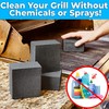 Heavy Duty, Non-Toxic Black Grill Brick Cleaner 8 Pack Reusable