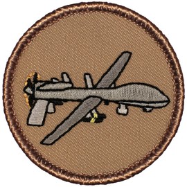 Drone Patrol Patch - 2" Diameter Round Embroidered Patch (Hook Fastener)