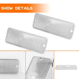 Tonsya For 1974 1975 1976 1977 Ford F-100 F100 Front Bumper Signal Side Marker housing Clear Lens D5TZ13200A 906-55-22-04