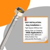 20-Pack HeSun 12-Inch Stainless Steel Braided Faucet Hose, 1/2" FIP