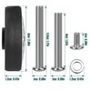 Zoofen 8 Pcs Luggage Replacement Wheels 60 x 12mm Double