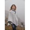 SAOL Ladies Herringbone Poncho Sweater Soft Wool Blend (Large -