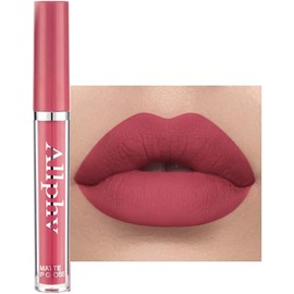 2PCS Maquillaje de Lápiz Labial Líquido Mate, Pintalabios Permanente Líquido Mate de Larga Duración y Resistente al Agua, Barras de labios líquidas-Brillo de Labios Antiadherente Kit de Maquillaje para Mujeres San Valentín Cumpleaños