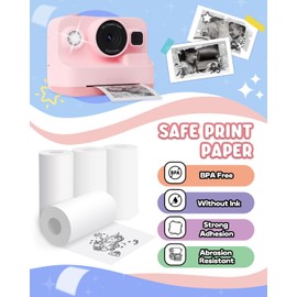 Printing Paper, Printing Camera Refill Thermal Paper 10 Rolls, BPA Free, BLL2 (10 Rolls)