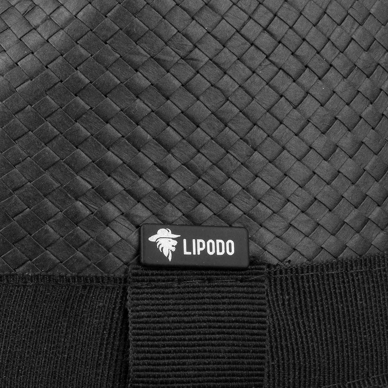 Lipodo Black City Trilby Straw Hat (Paper Straw) Women/Men -