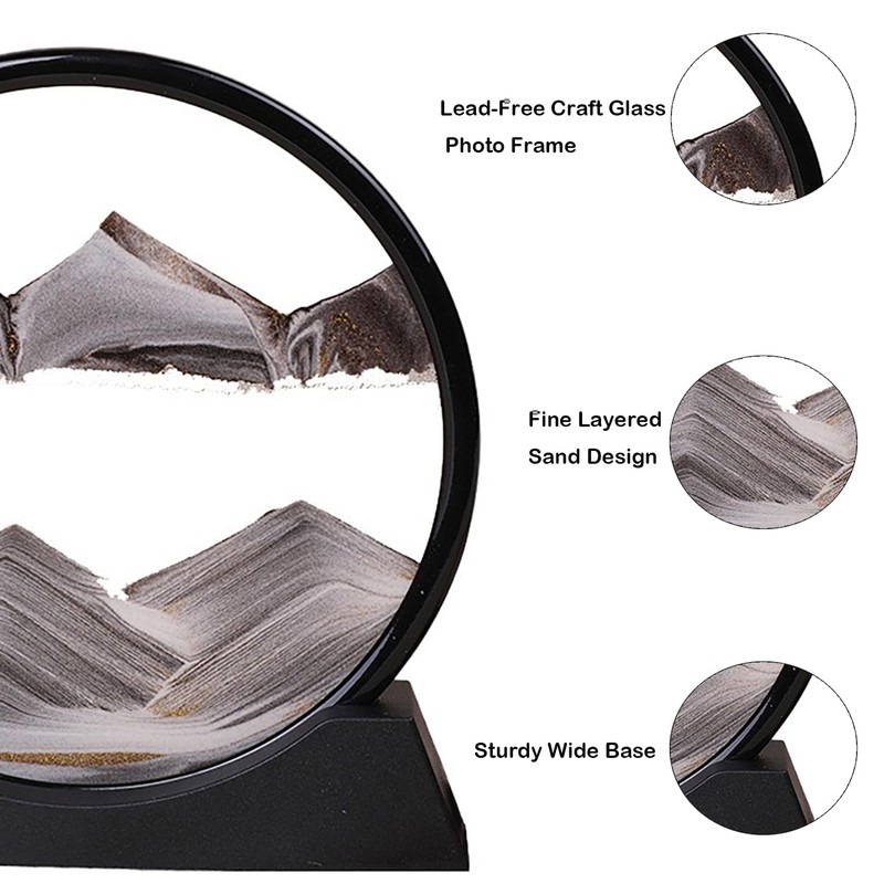 MUYIBENMU 3D Moving Sand Art Picture Frame, Deep Sea Sandscape