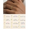 RLMOON Gold Birthstone Rings for Women Non Tarnish Trendy Stackable