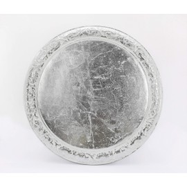 Cotton Craft Jaipur Solid Wood Hand Carved Accent Coffee Table - 18 Inch Round Top x 18 Inch High - Antique Brown