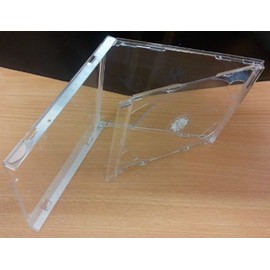 5 High Quality Professional Double 10mm Spine CD Jewel Blank Empty New Plastic Replacement Case / Cover for 2 CDs