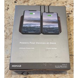 Nomad Base Station Hub Edition Qi Wireless Charging Station Leather - Walnut